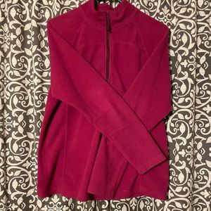 Fuchsia pink women’s 1/4 zip pullover